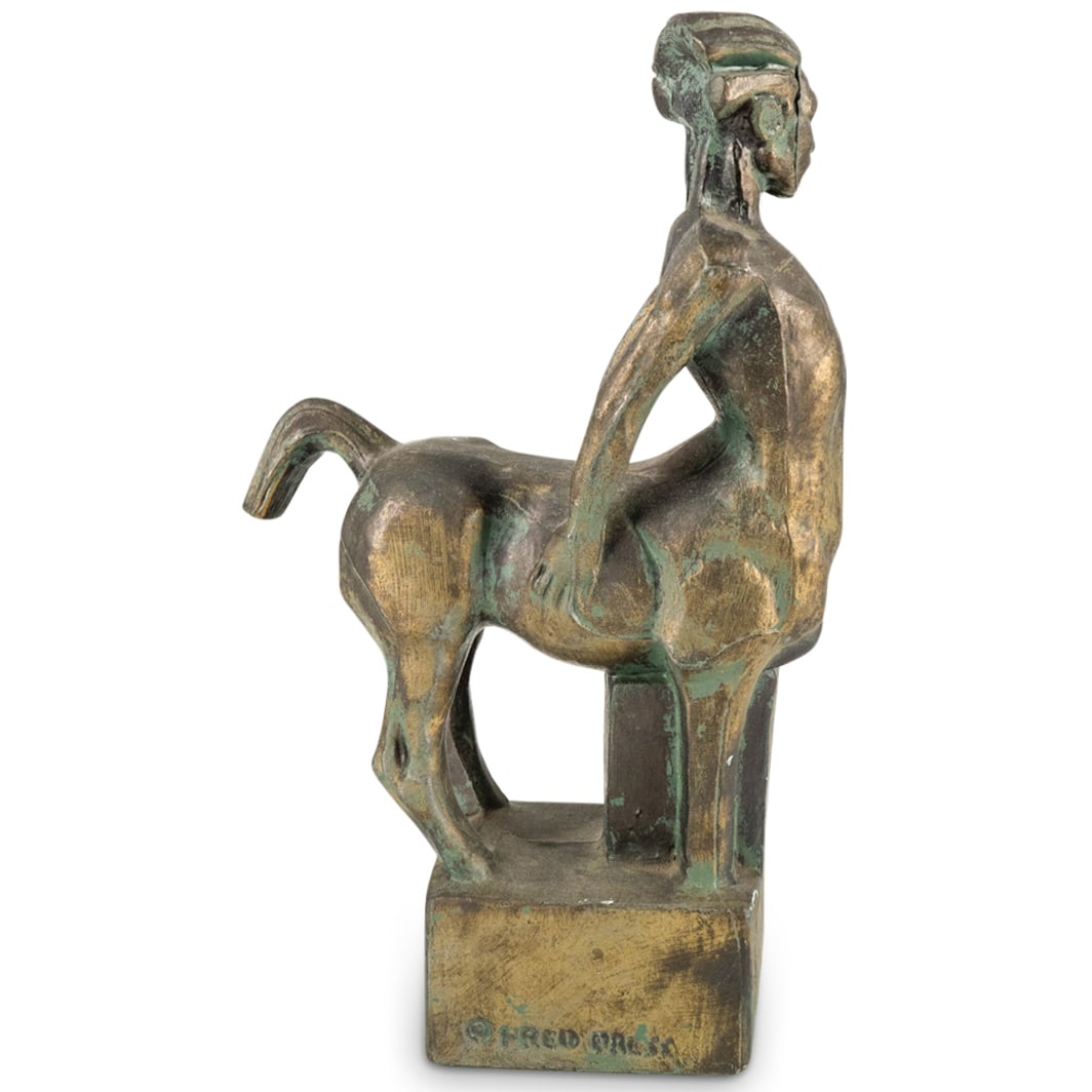 Mid Century Fred Press Mixed Metal Zodiac Statue (1 of 5)