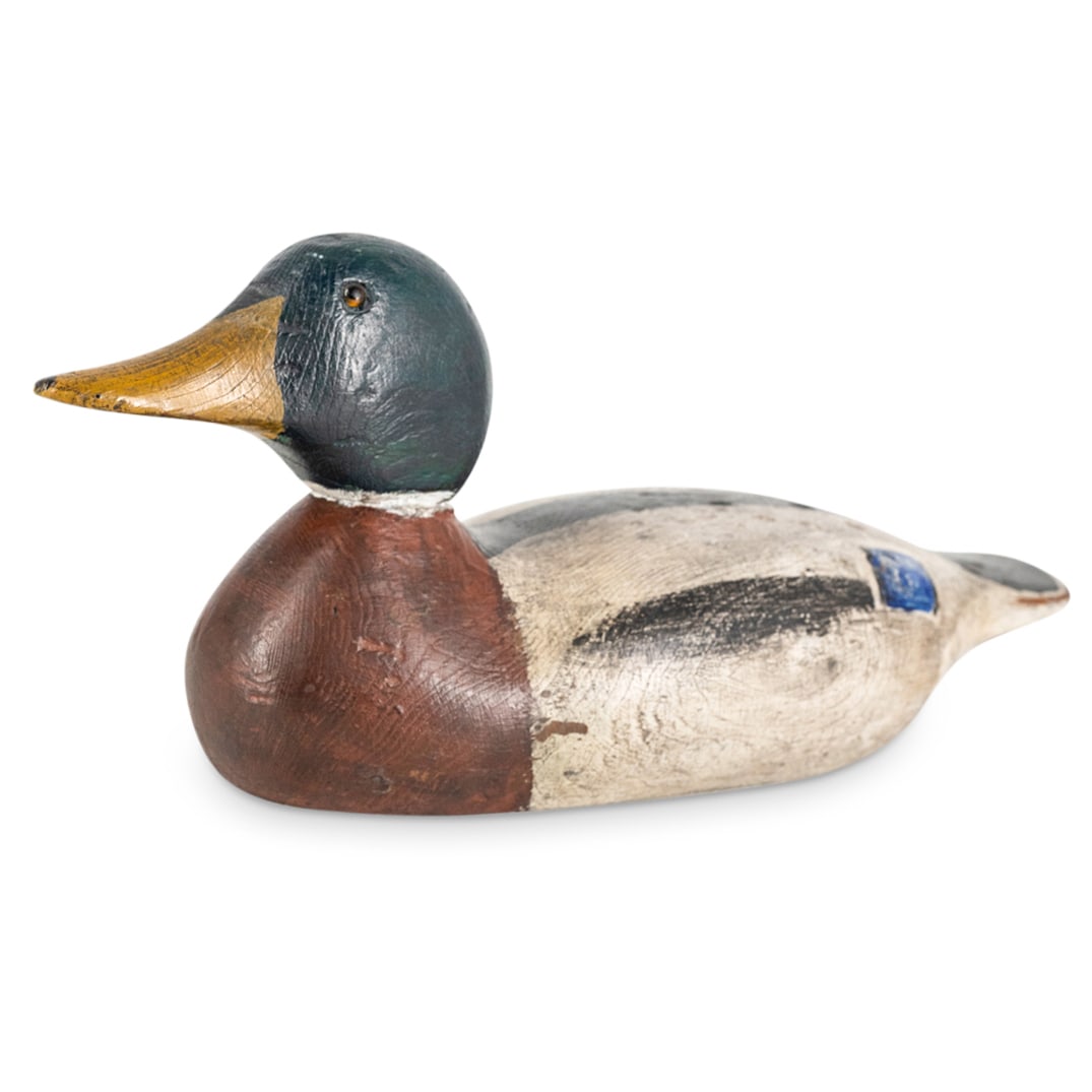 Carved & Painted Wood Mallard Duck Decoy (1 of 4)