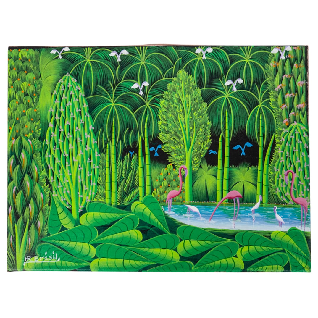 Henri Robert Bresil (Haitian, 1952) Oil On Canvas (1 of 5)