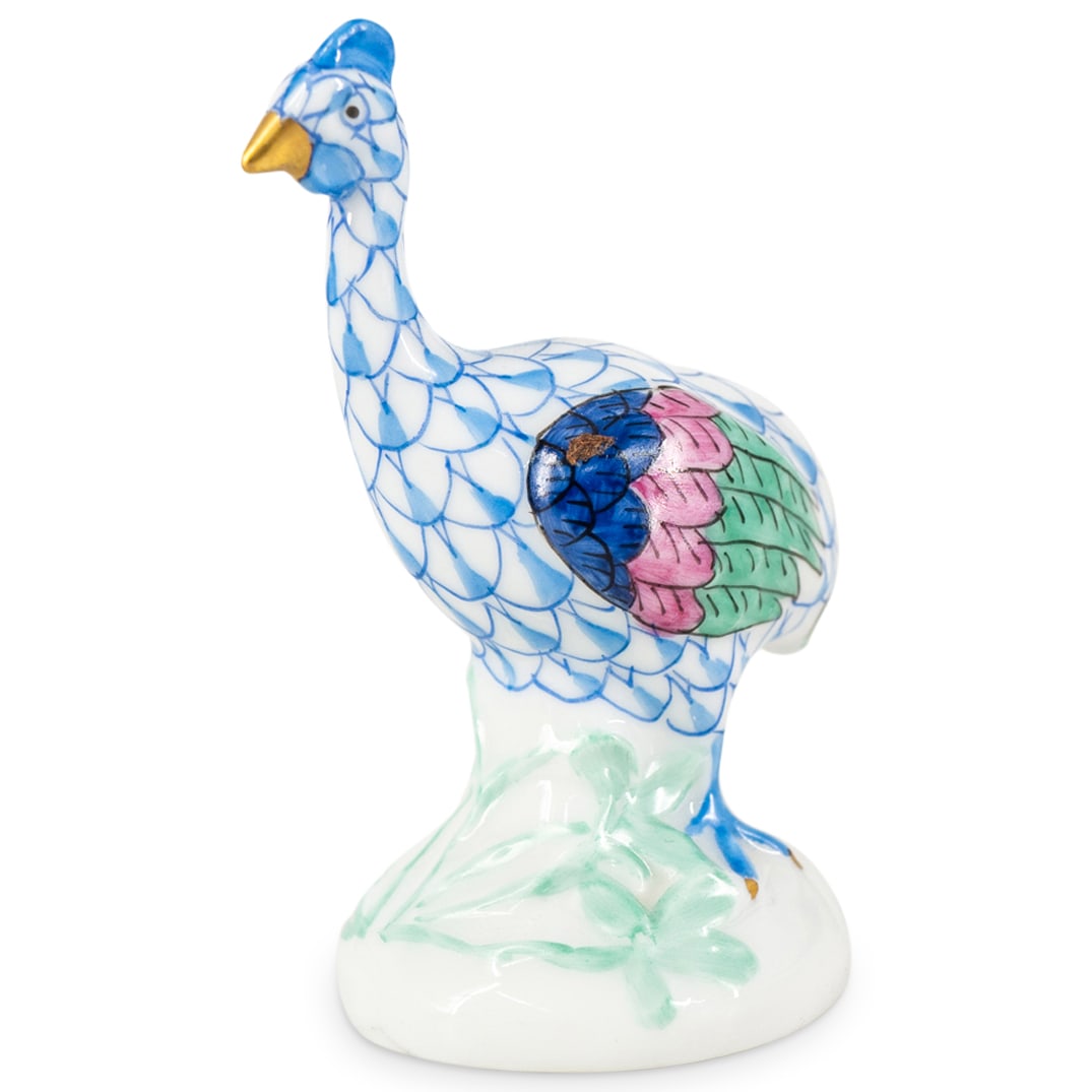 Herend Porcelain "Miniature Guinea Hen" Fishnet Figurine (1 of 3)