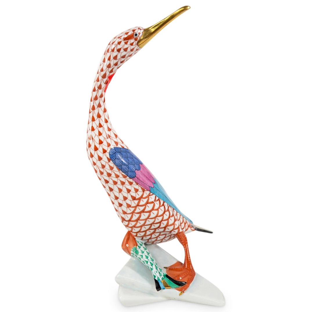 Herend Porcelain "Kingfisher Bird W/ Fish" Fishnet Figurine (1 of 4)