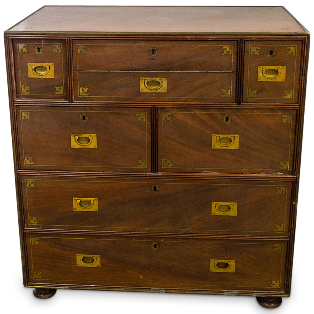 Antique Clermont Baltimore Campaign Chest (1 of 10)