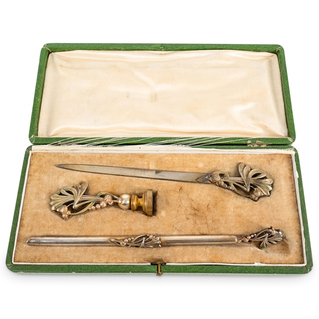 Lucien Marcel Bing (1875-1920) Three Piece Desk Set In Box (1 of 8)