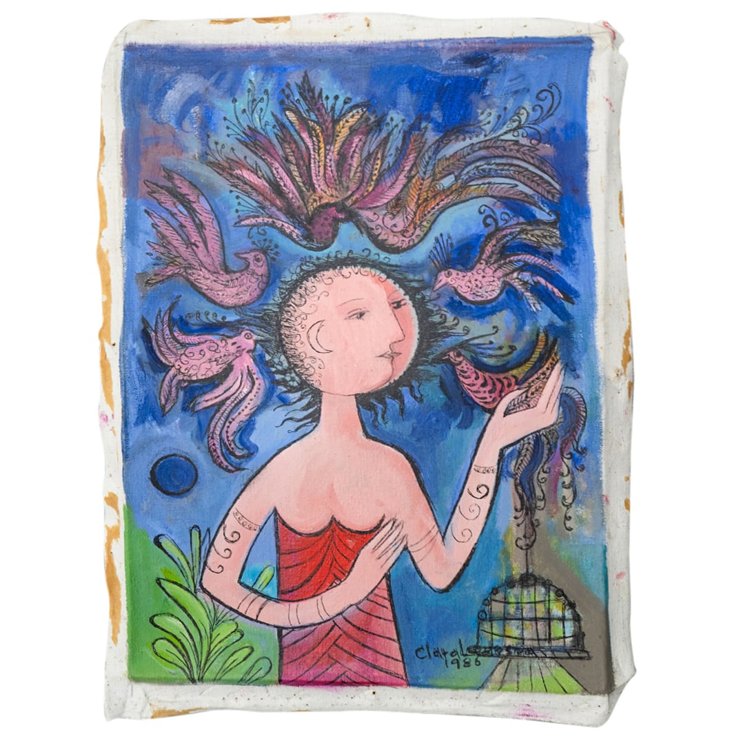 Clara Ledesma (Dominican Republic, 1924) Mixed Media On Canvas (1 of 6)