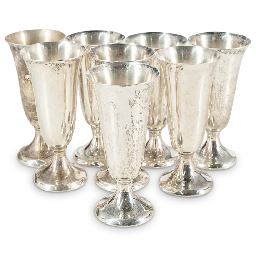 (8Pc) Gorham Sterling Silver Liquor Glasses (1 of 3)