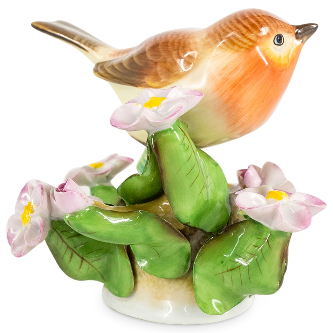 Herend Porcelain "Bird On Flowers" Figurine (1 of 3)