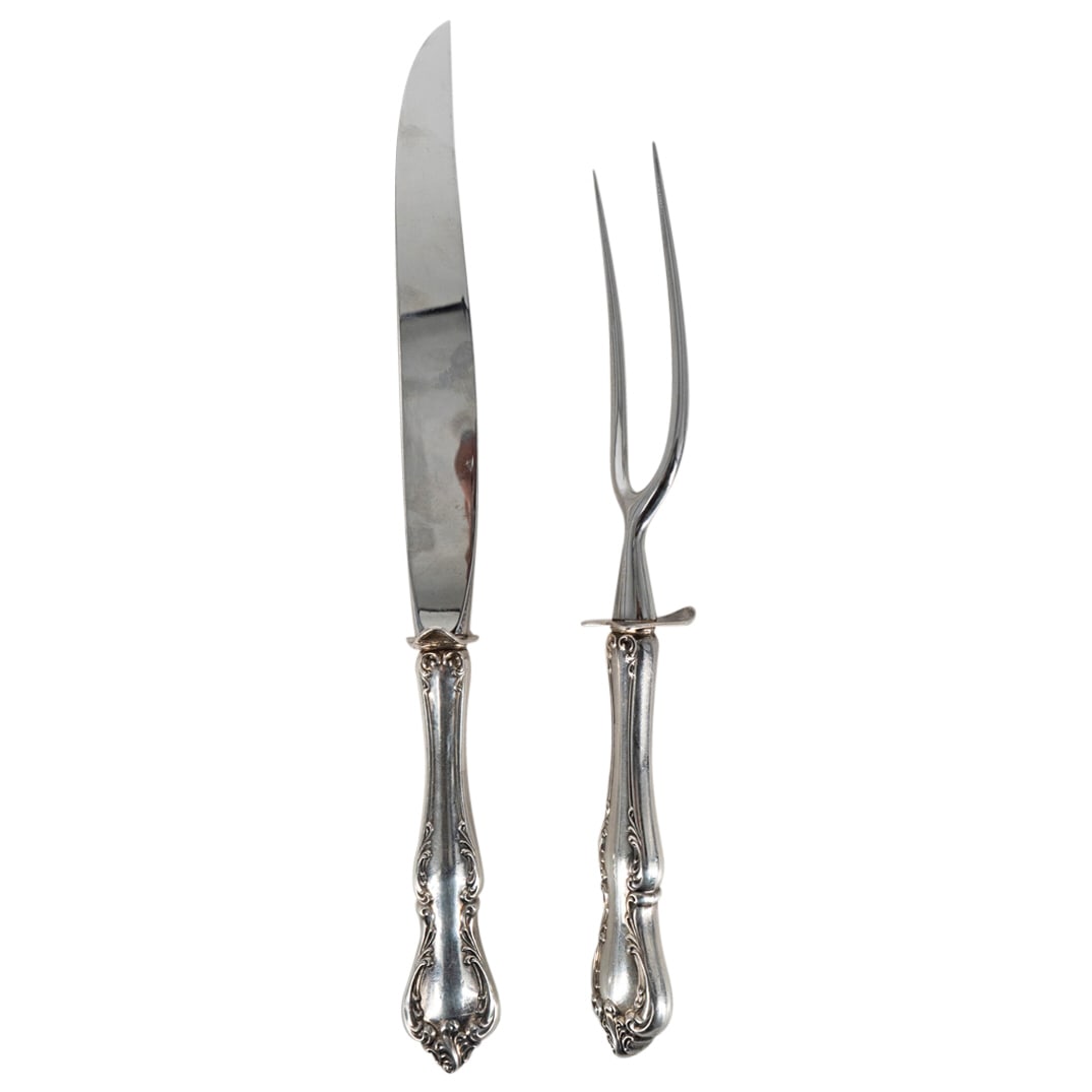 (2 Pc) Towle Silver Plate & Stainless Steel Meat Carving 2-Pc Set (1 of 5)