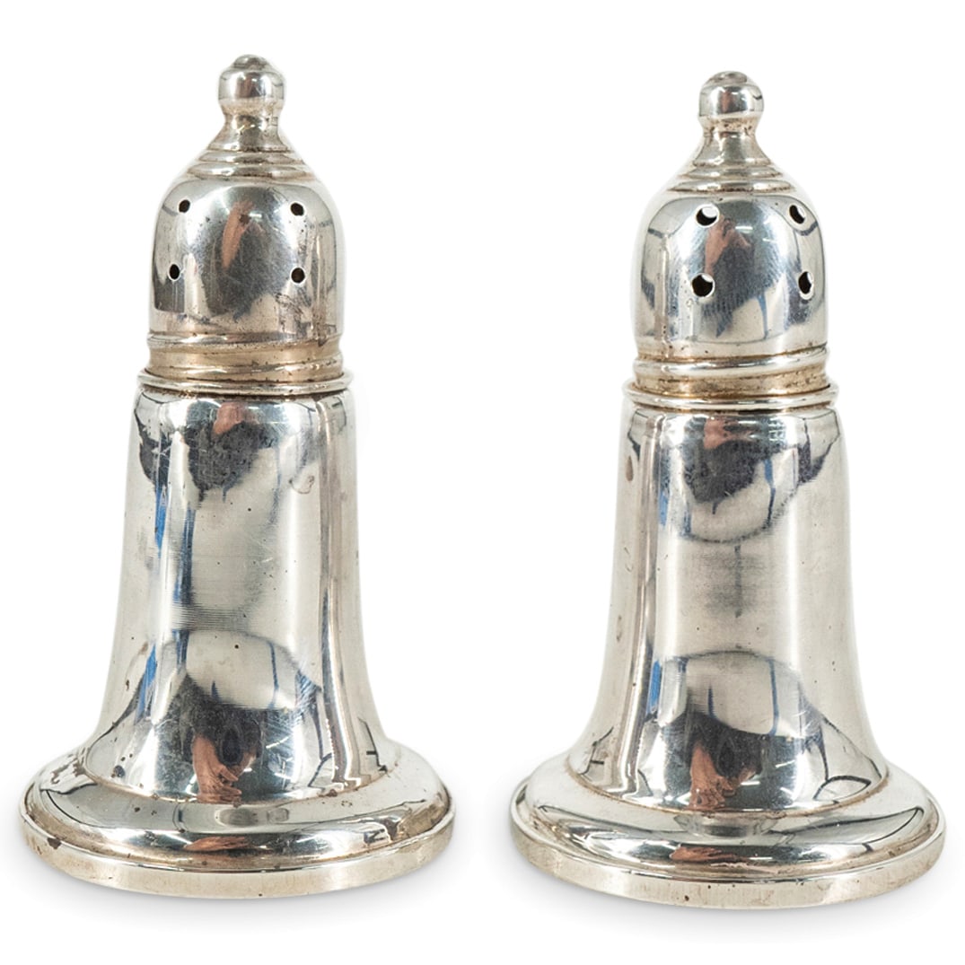 (2 Pc) Empire Weighted Sterling Silver Salt & Pepper Shakers (1 of 4)