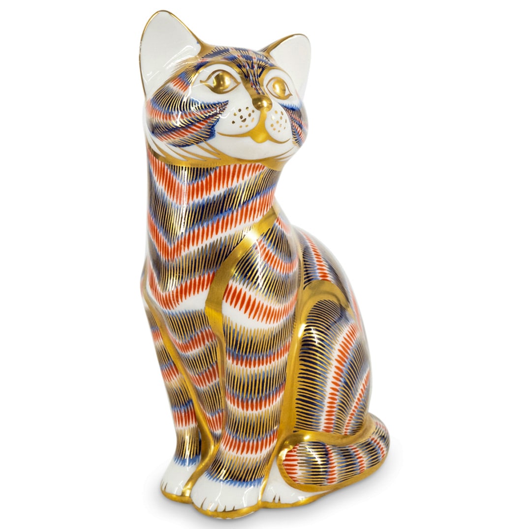 Royal Crown Derby Imari Porcelain "Cat" Figurine (1 of 3)