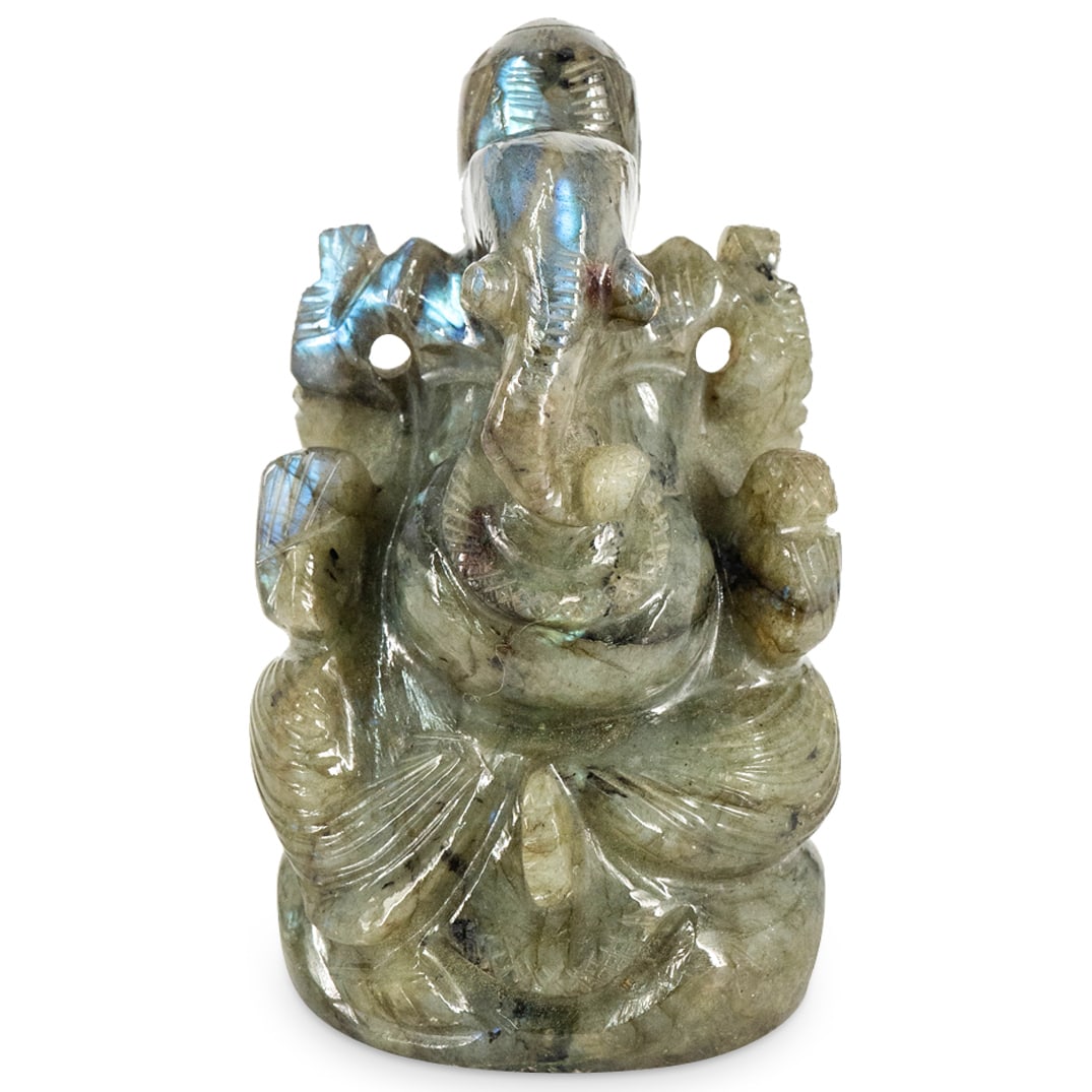 Vintage Indian Iridescent Hard Stone Ganesha (1 of 4)