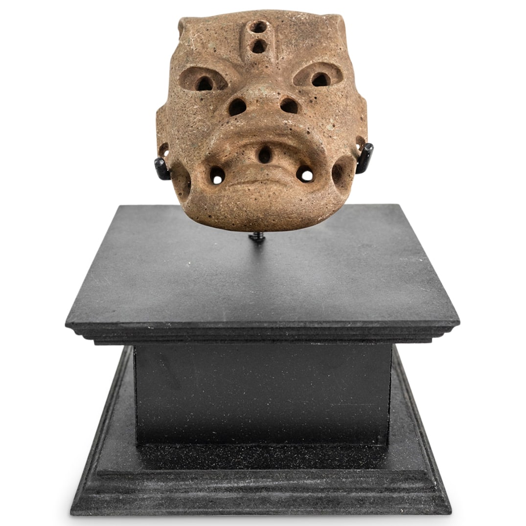 Pre-Columbian Olmen Carved Stone Mask (1 of 5)