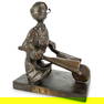 Art Deco Frankart Style Man With Wheelbarrow Bronze