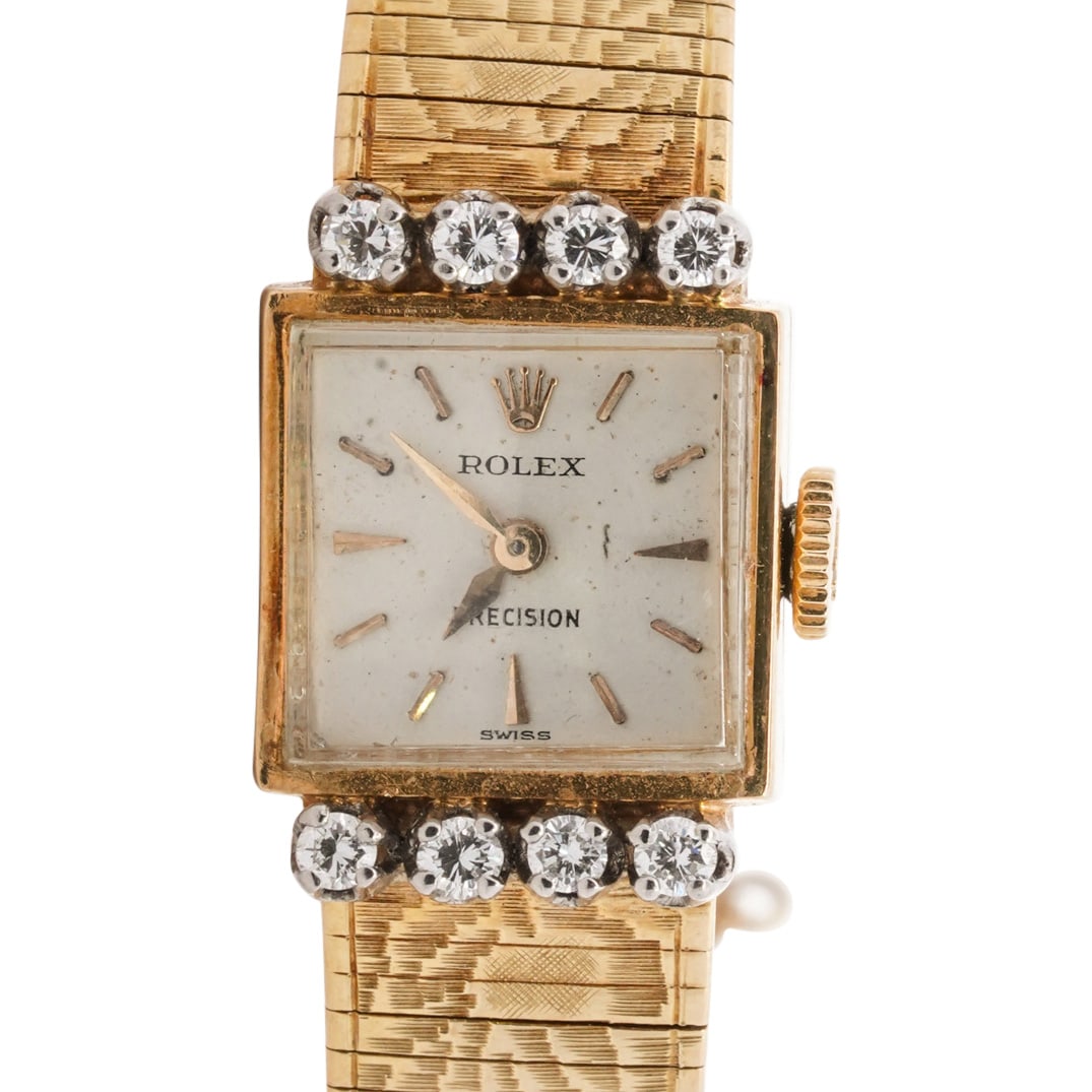 Rolex Precision 18k Gold and Diamond Watch (1 of 5)