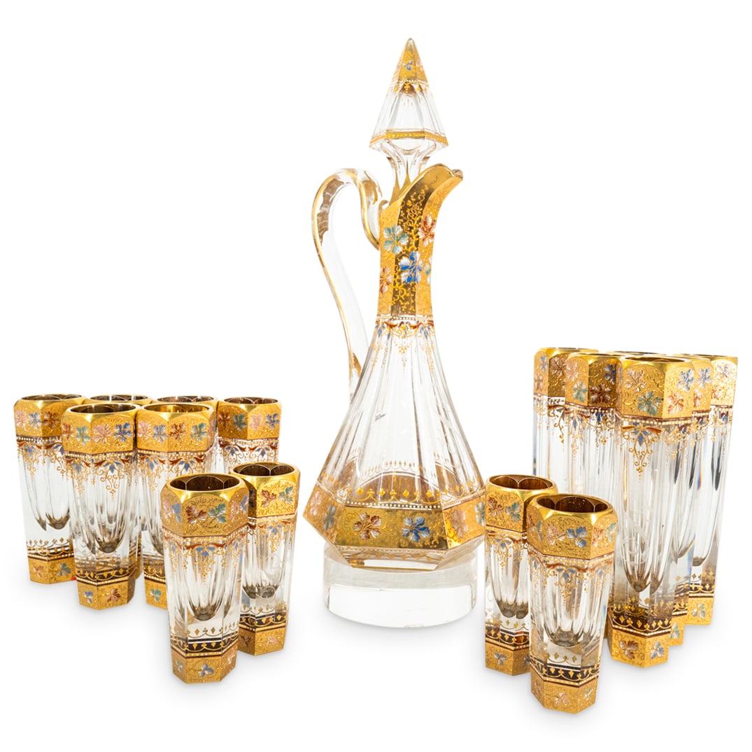 (17 Pc) Moser Gilt And Enameled Glassware (1 of 11)