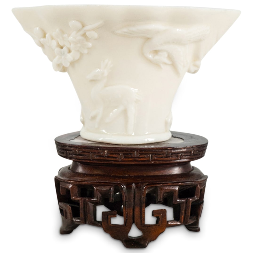 17th Cent. Chinese Dehua Qing Dynasty Blanc De Chine Libation Cup (1 of 5)