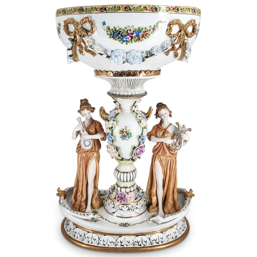 Large Dresden Porcelain Figural Centerpiece (1 of 7)