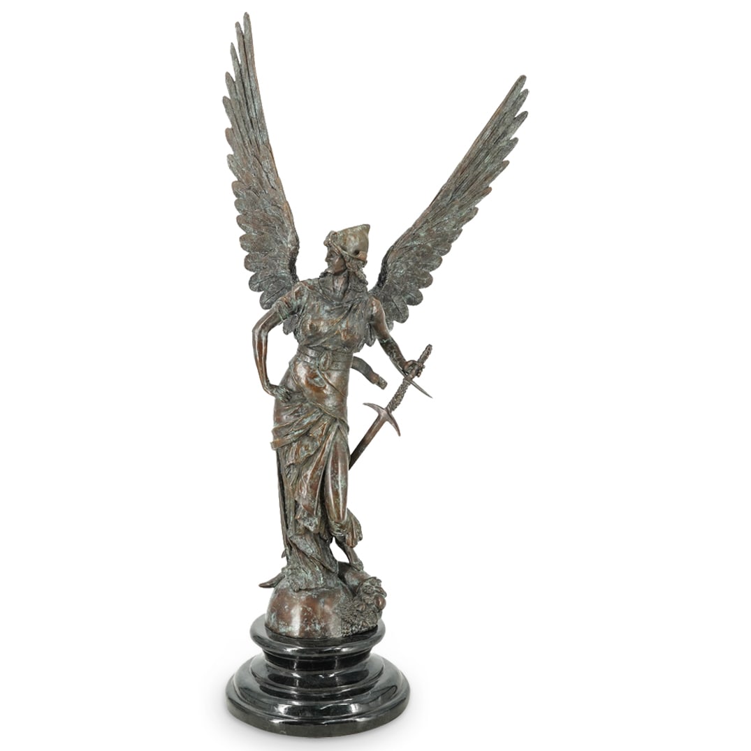 Vintage Arch Angel Bronze Sculpture (1 of 4)
