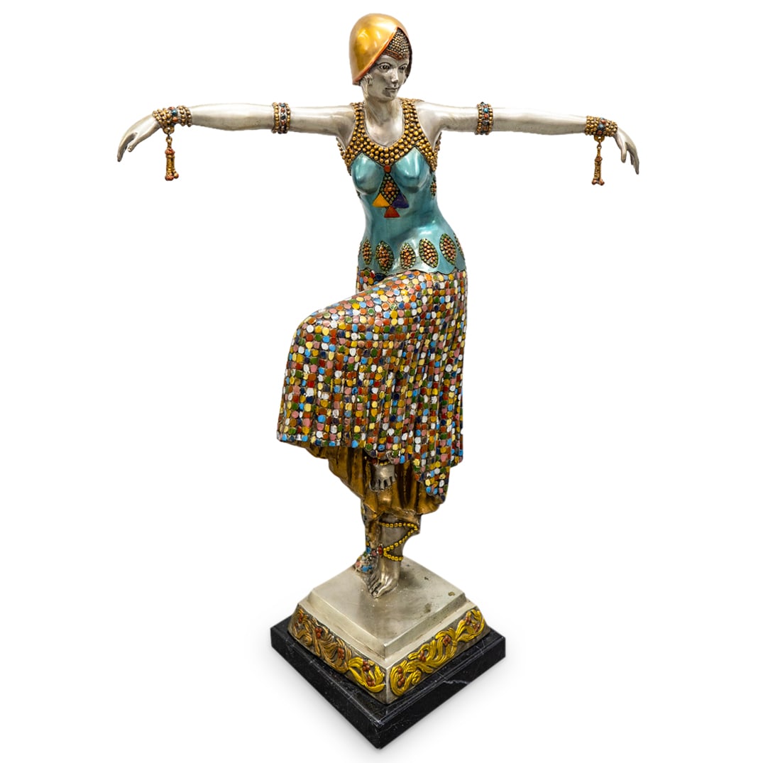 Large After Chiparus Dancer Bronze (1 of 4)