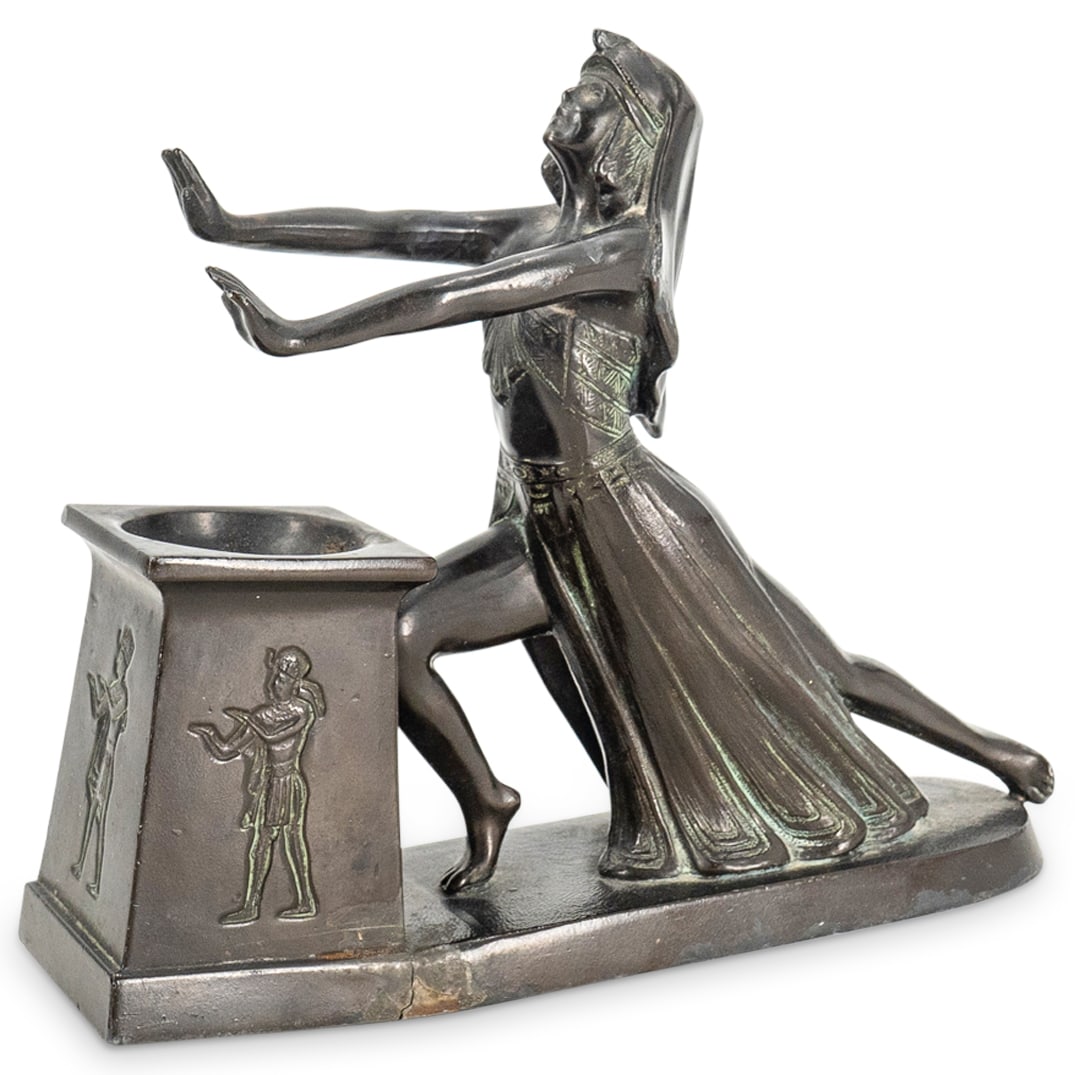 Art Deco 1924 L.V. Aronson Egyptian Figurative Bronze Incense Burner (1 of 7)