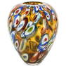 Murano Glass Millifiori Amber Vase