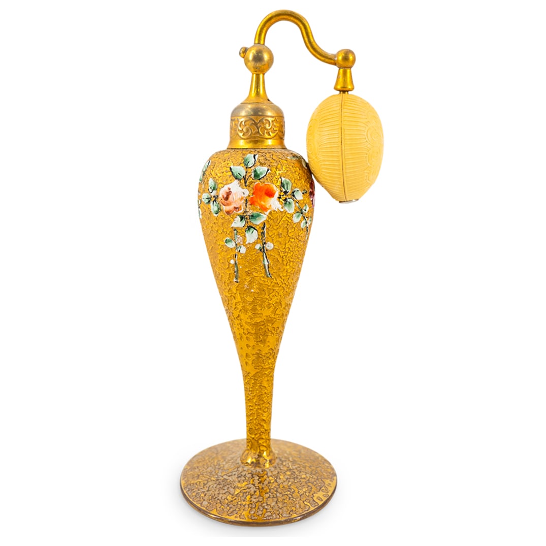Antique DeVilbiss Enameled Glass Perfume Atomizer (1 of 6)