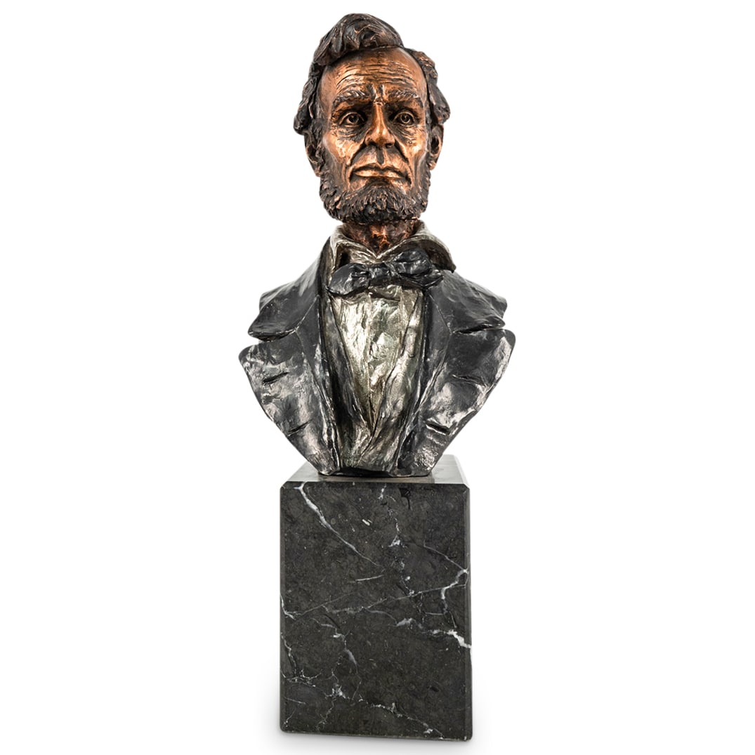Francis Barnum For Chilmark Pewter Abraham Lincoln Bust Auction