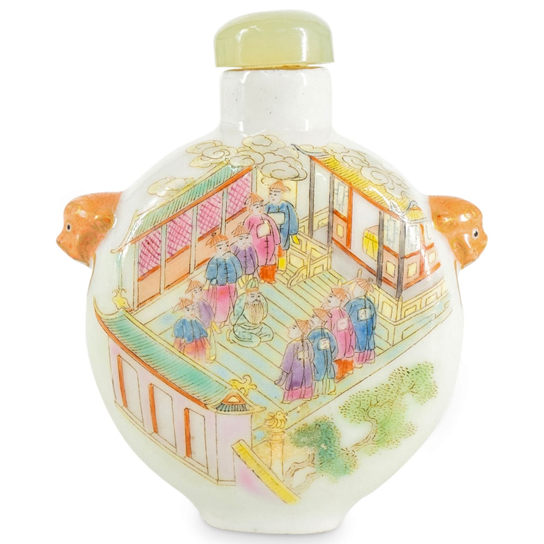 Antique Chinese Porcelain Painted Bottle Snuff Bottle (1 of 5)