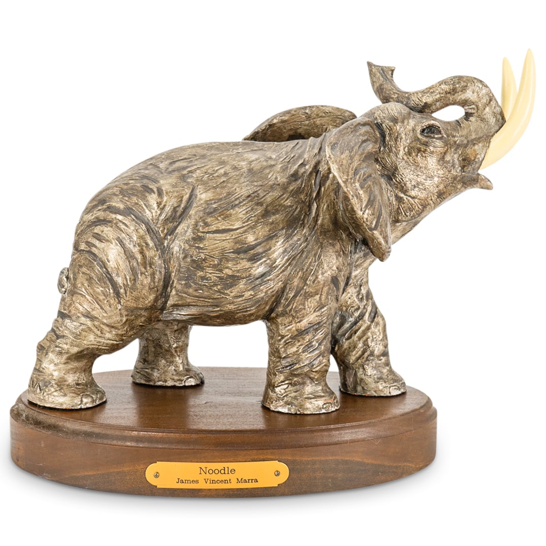 James Vincent Marra "Noodle" Terracotta Elephant Sculpture (1 of 6)