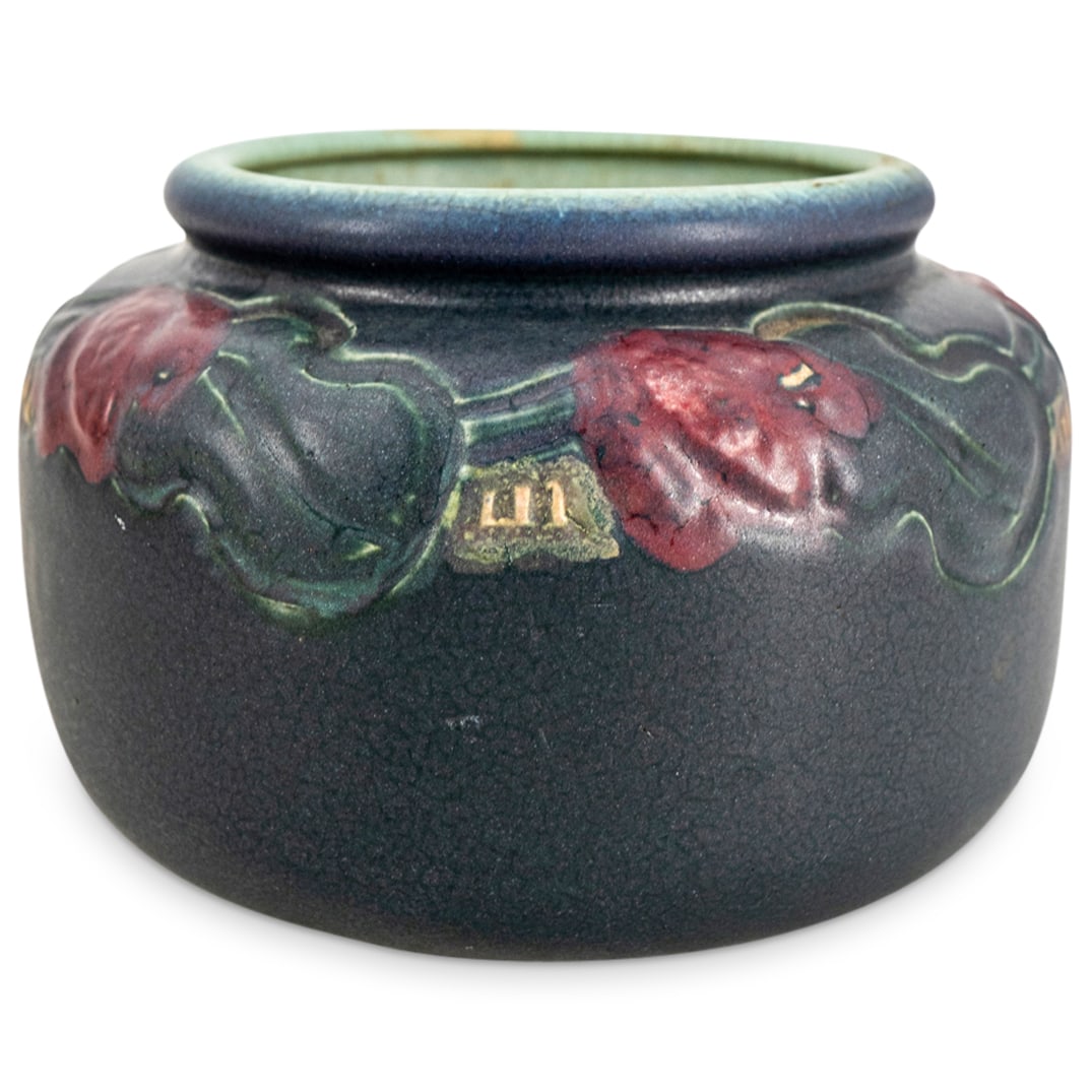 Antique Rare 1916 Rookwood Pottery Vase By Charles Stewart Todd: DESCRIPTION: Antique Rare 1916 Rookwood Pottery Vase decorated with floral motifs by Charles Stewart Todd (active at Rookwood 1911-1920s). Signed with artist's initials on the underside together with