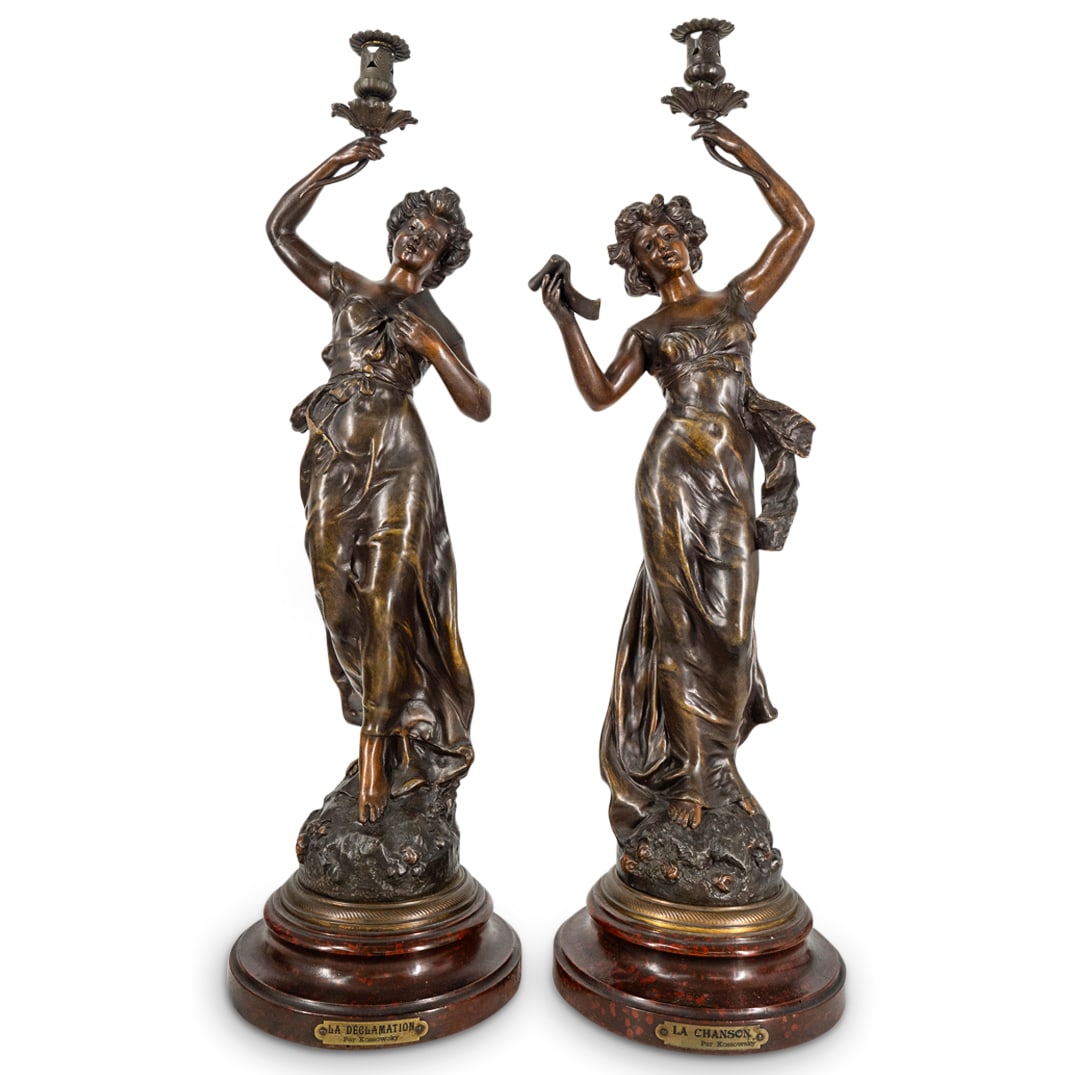 Pair Of After Henryk Kossowski Mixed Metal Candlesticks (1 of 19)
