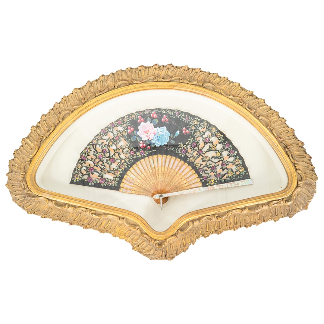 Antique French Painted Lace Fan (1 of 4)