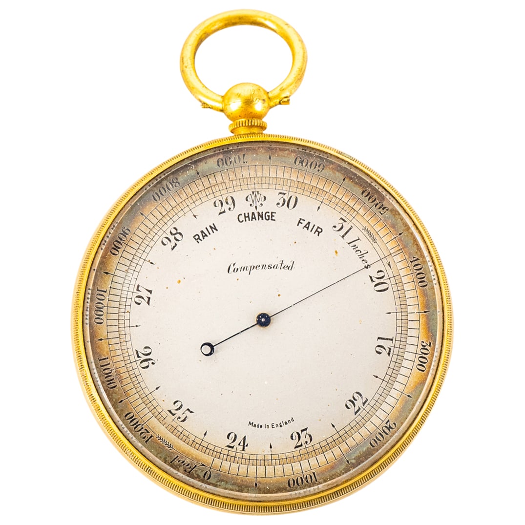 Antique T. W. Watson Brass Pocket Barometer (1 of 3)