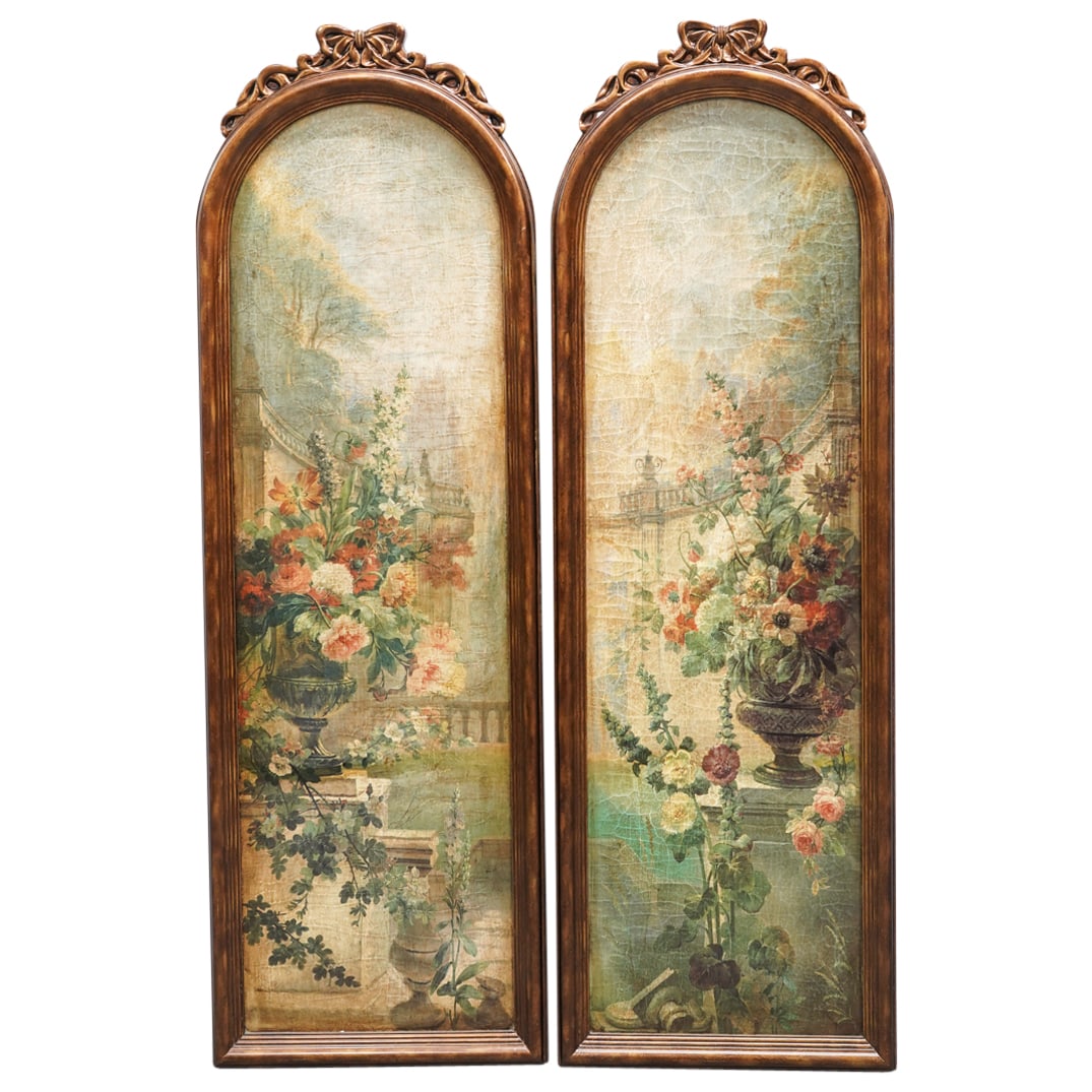 Pair of Wood and Painted Wall Plaques (1 of 8)