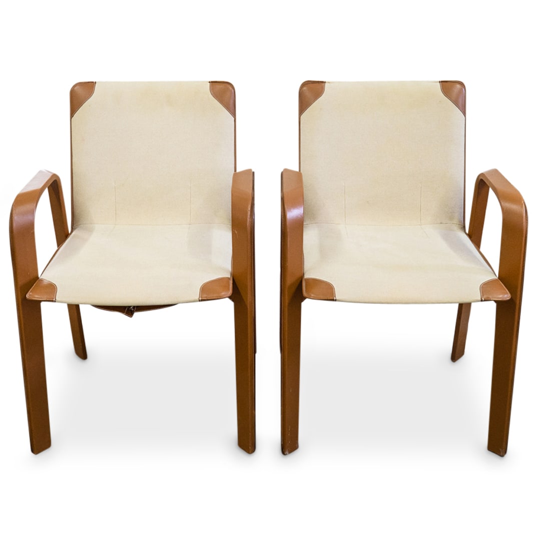 Pair of Hermes Sellier Toile H Armchairs (1 of 12)