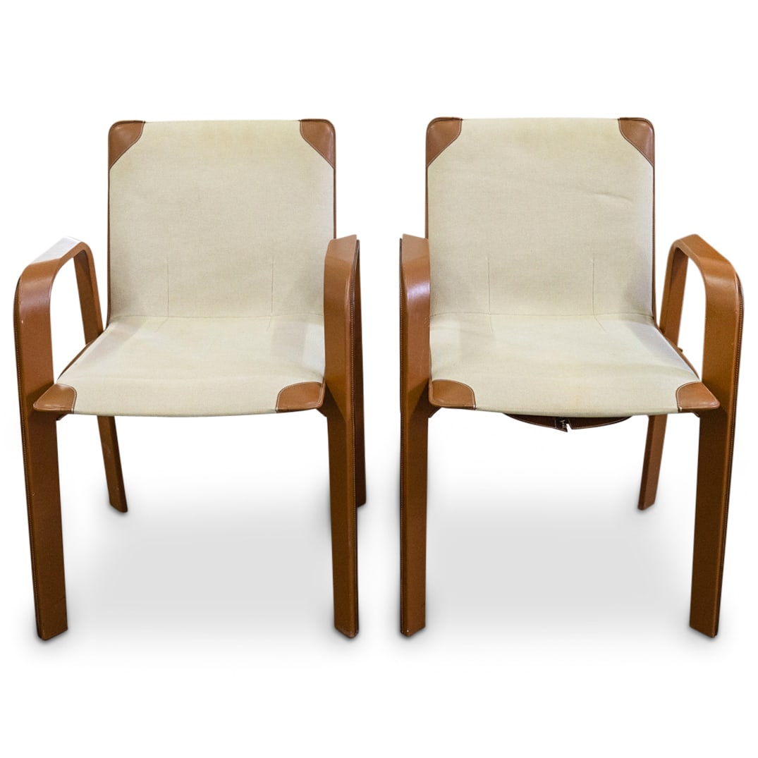Pair of Hermes Sellier Toile H Armchairs (1 of 12)
