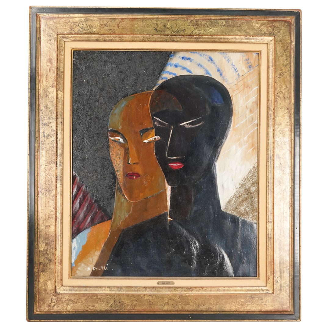 John Crotti (French, 1878-1958) Oil on Canvas Painting (1 of 8)