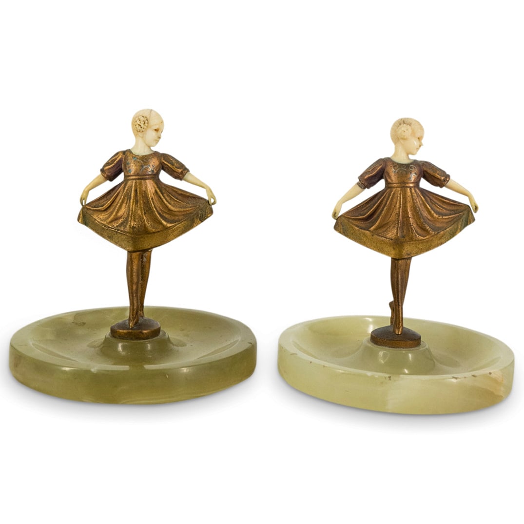 Ferdinand Preiss (1882-1943) Bronze and Onyx Dancing Figurines (1 of 5)
