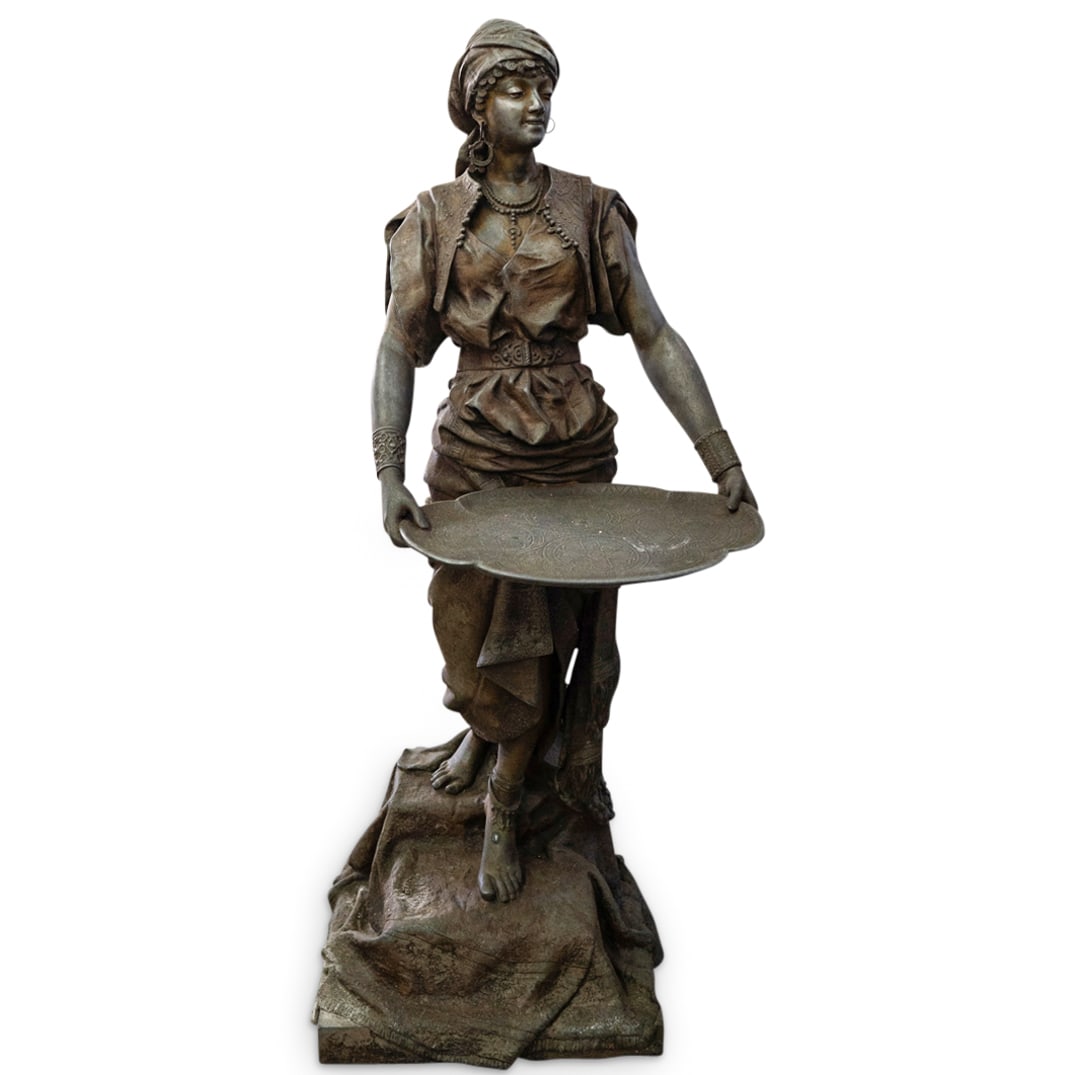After Louis Hottot Orientalist Mixed Metal Statue (1 of 7)