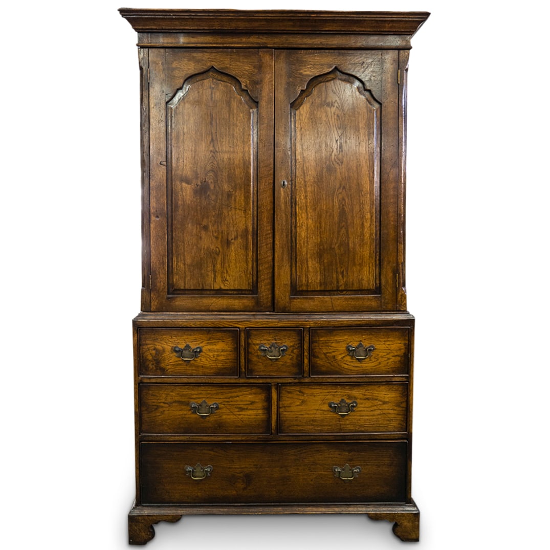 Pennsylvania Chippendale Walnut Linen Press/Cupboard Cabinet (1 of 8)