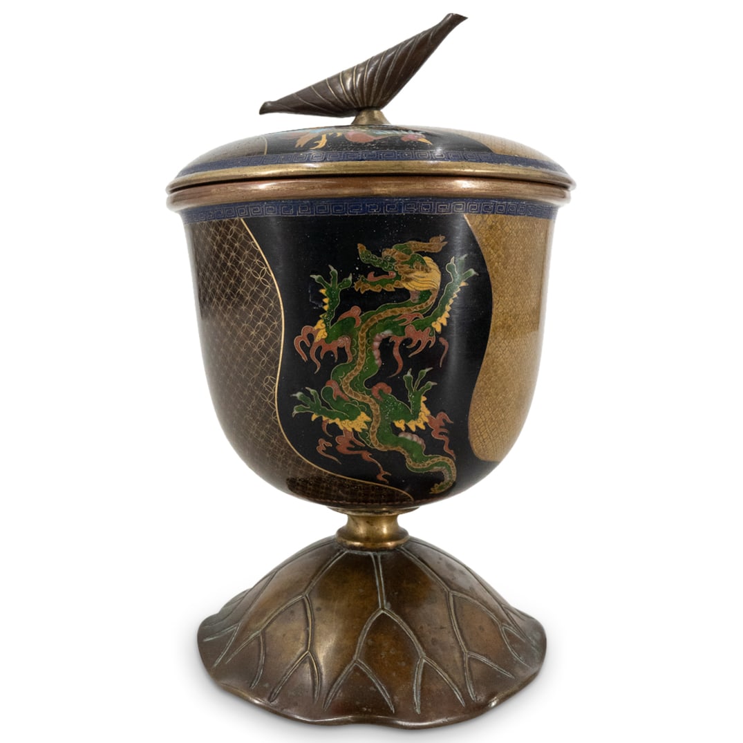 19th Century Japanese Cloisonne Lidded Jar (1 of 6)