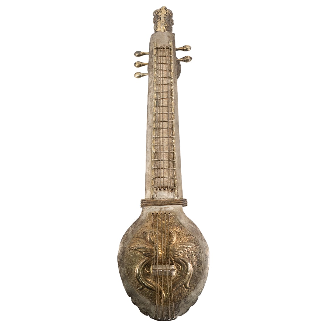Antique Indian Silver Sitar Box Auction