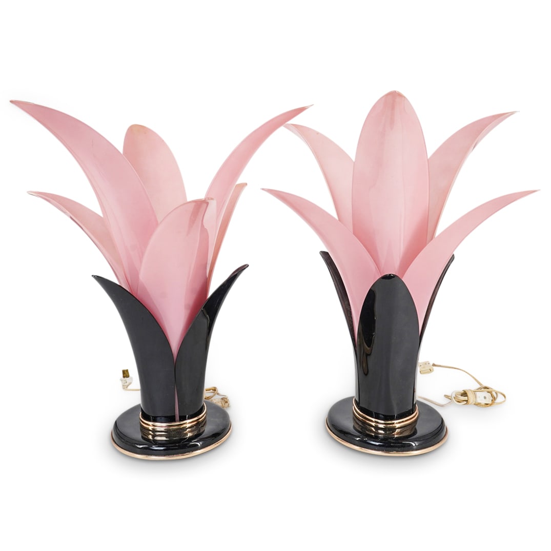 Pair Of Mid Century Roger Rougier Blossom Lamps (1 of 7)