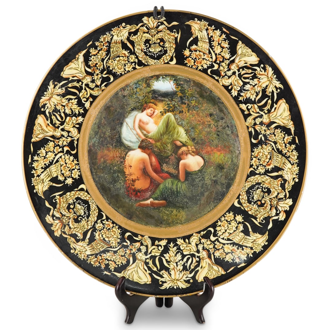 Large Antique German Porcelain Charger (1 of 5)