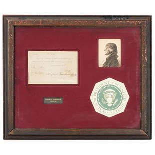 Thomas Jefferson (Th: Jefferson) President Signed Autograph Payment Note: DESCRIPTION: Thomas Jefferson Presidential autograph signed payment note. Signed in black ink with quill, integrally "Th: Jefferson" Dated: "Nov. 30th 1801" addressed to: "Mr. John Barnes" Reads: "Pay