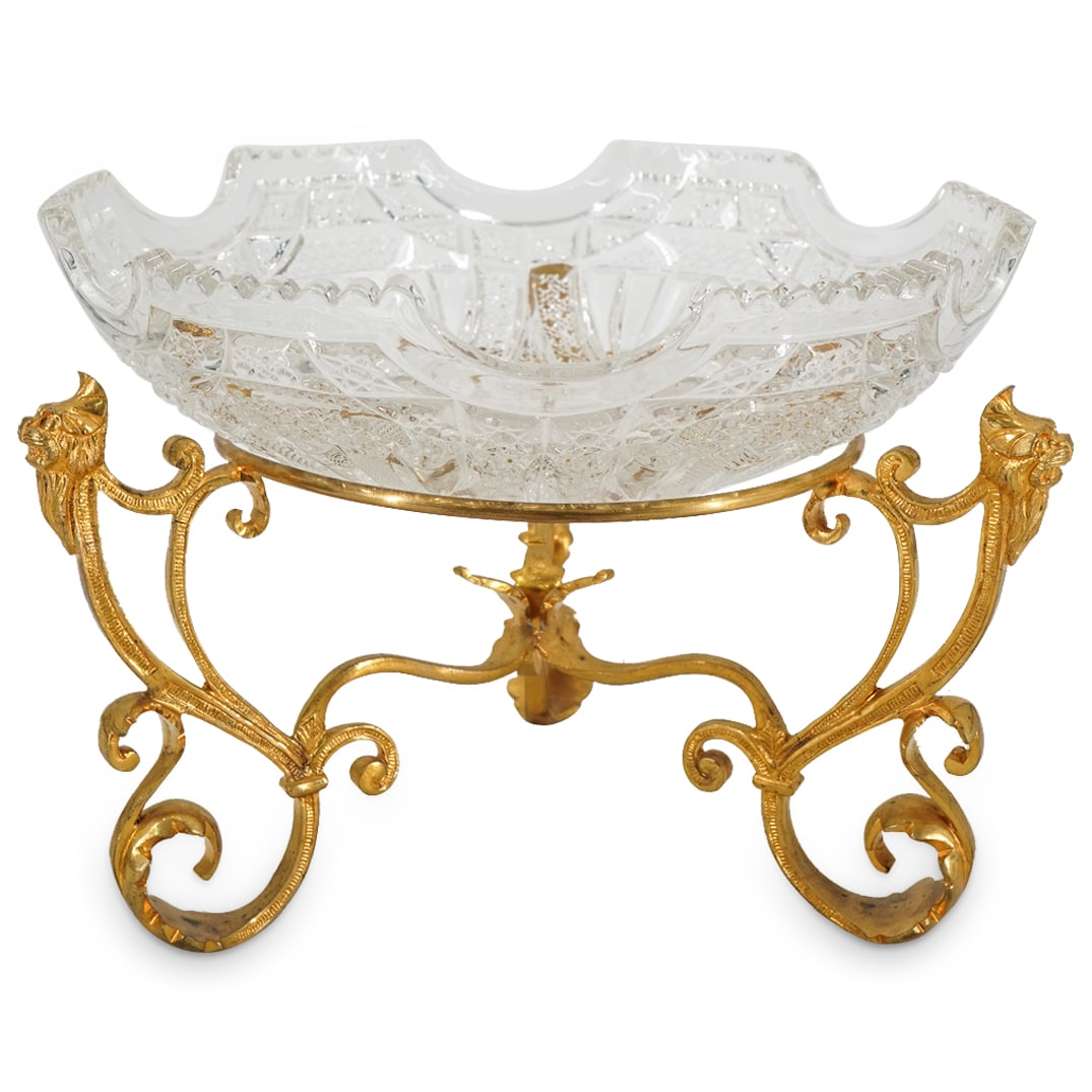 Crystal & Gilt Bronze Centerpiece (1 of 4)