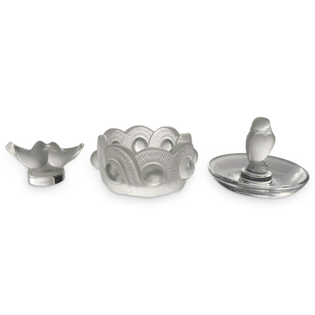 (3 Pc) Lalique Crystal Assorted Grouping Set (1 of 5)