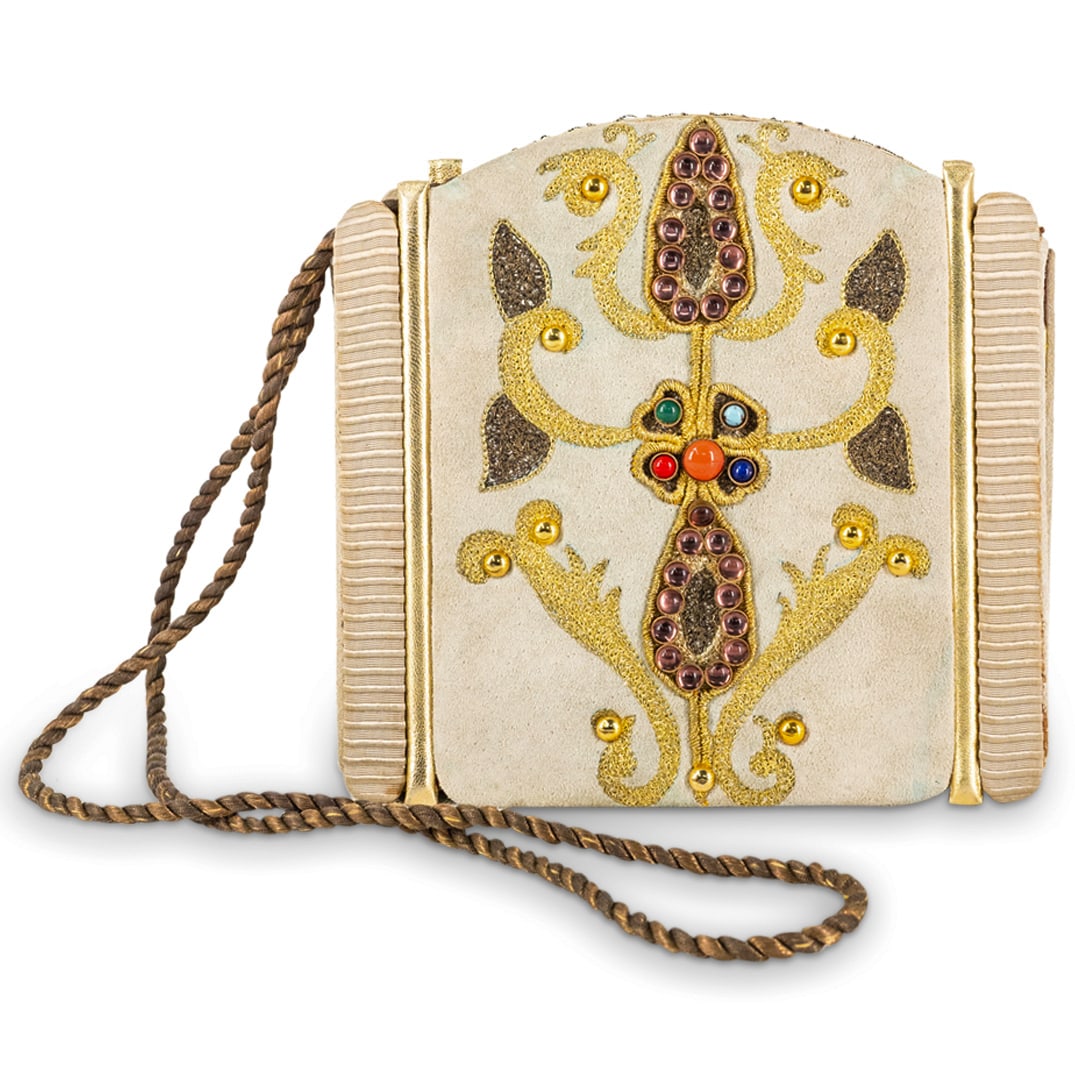 Vintage French Designer 'Helena Angeli' Jeweled Evening Bag (1 of 7)