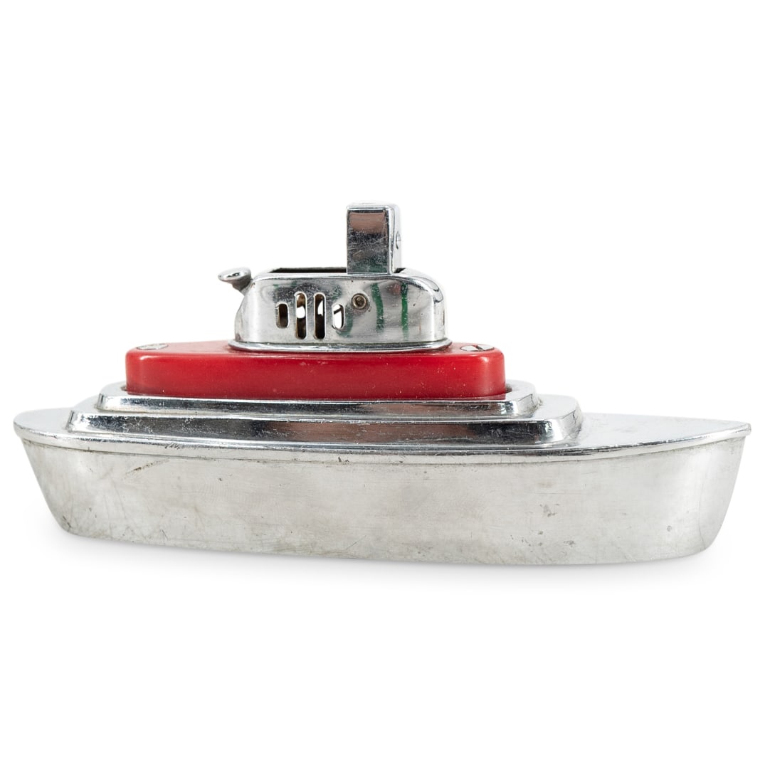 Occupied Japan Metal Ship Desk Lighter (1 of 4)