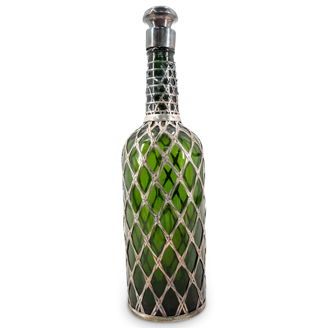 Woven Sterling & Glass Decanter Bottle (1 of 5)