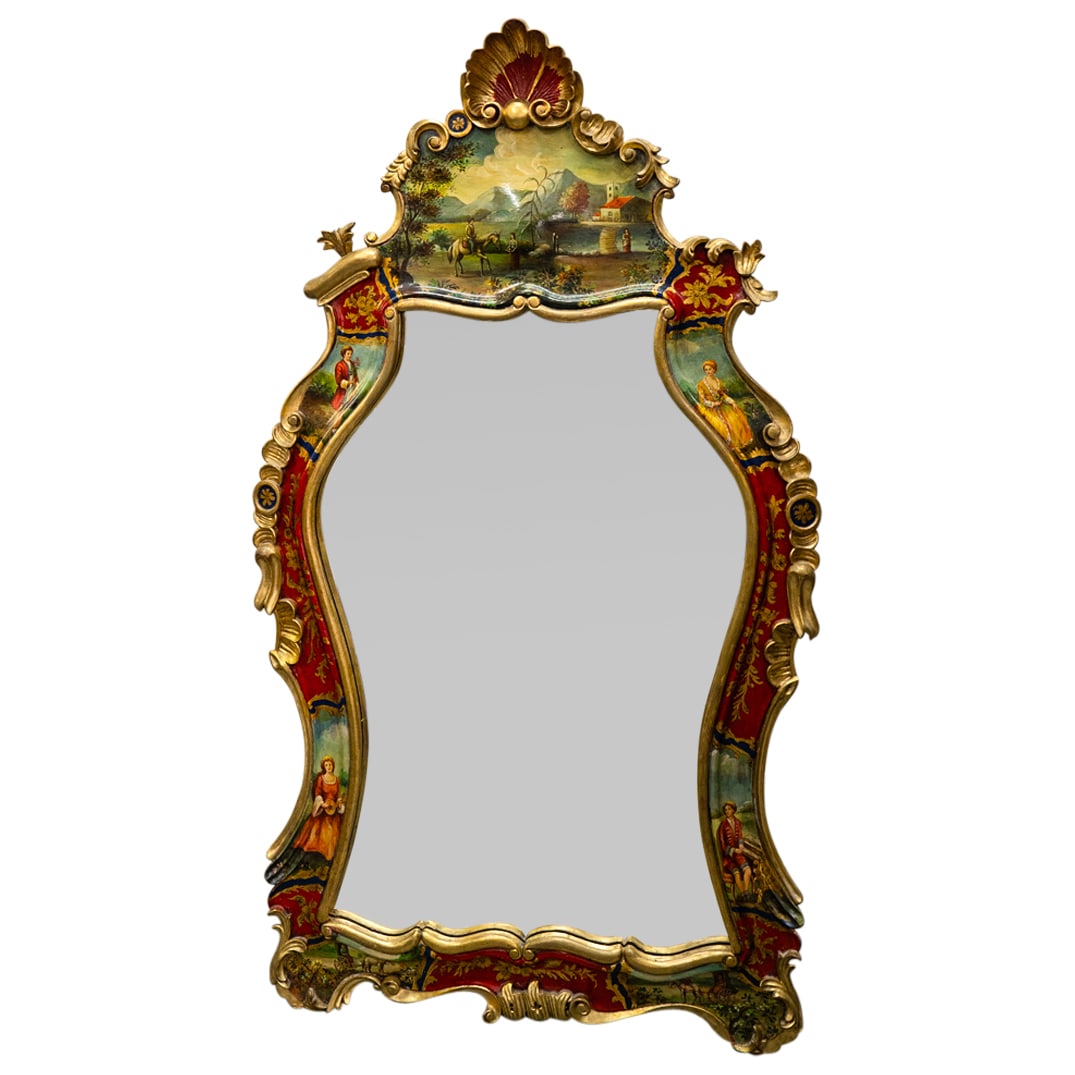 Italian Florentine Gilt Carved Mirror (1 of 4)